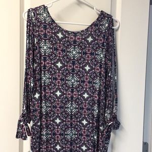 Knit cold shoulder dress